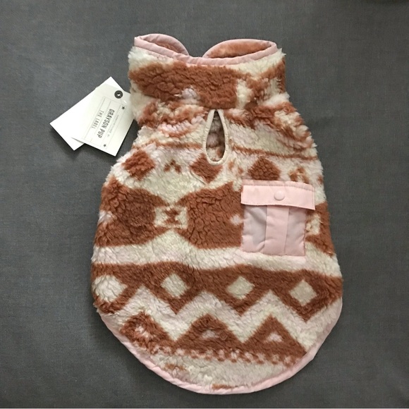 Grayson Pup Other - Cozy Brown and Cream Dog Sherpa Sweater